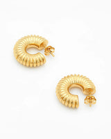 Main Gold Texture Bold Hoop earrings EG2400074