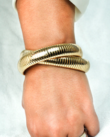 Intertwined  Wide Coil Styled Bangle