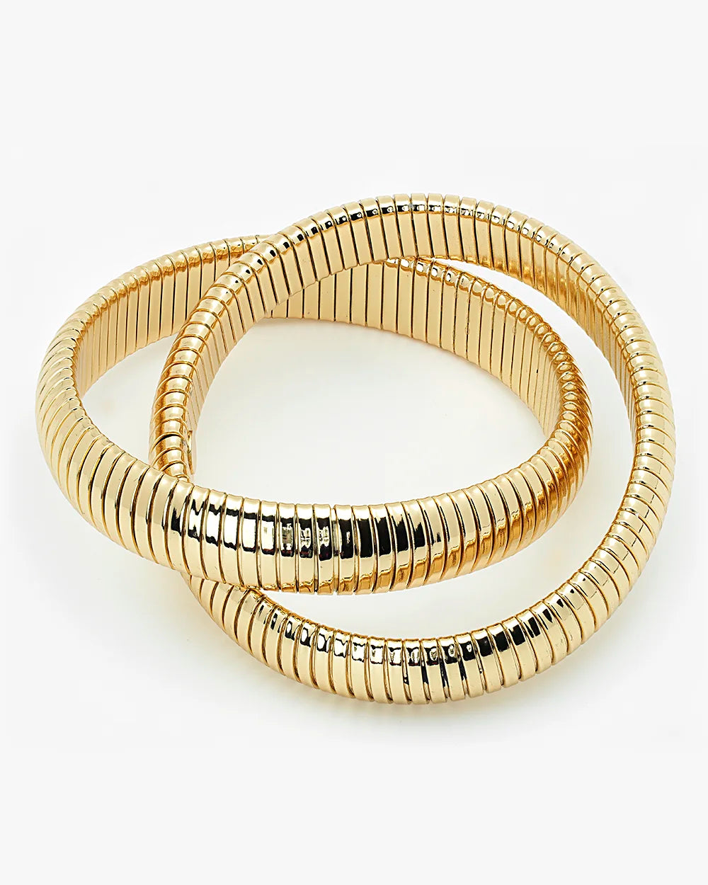 Intertwined  Wide Coil Styled Bangle