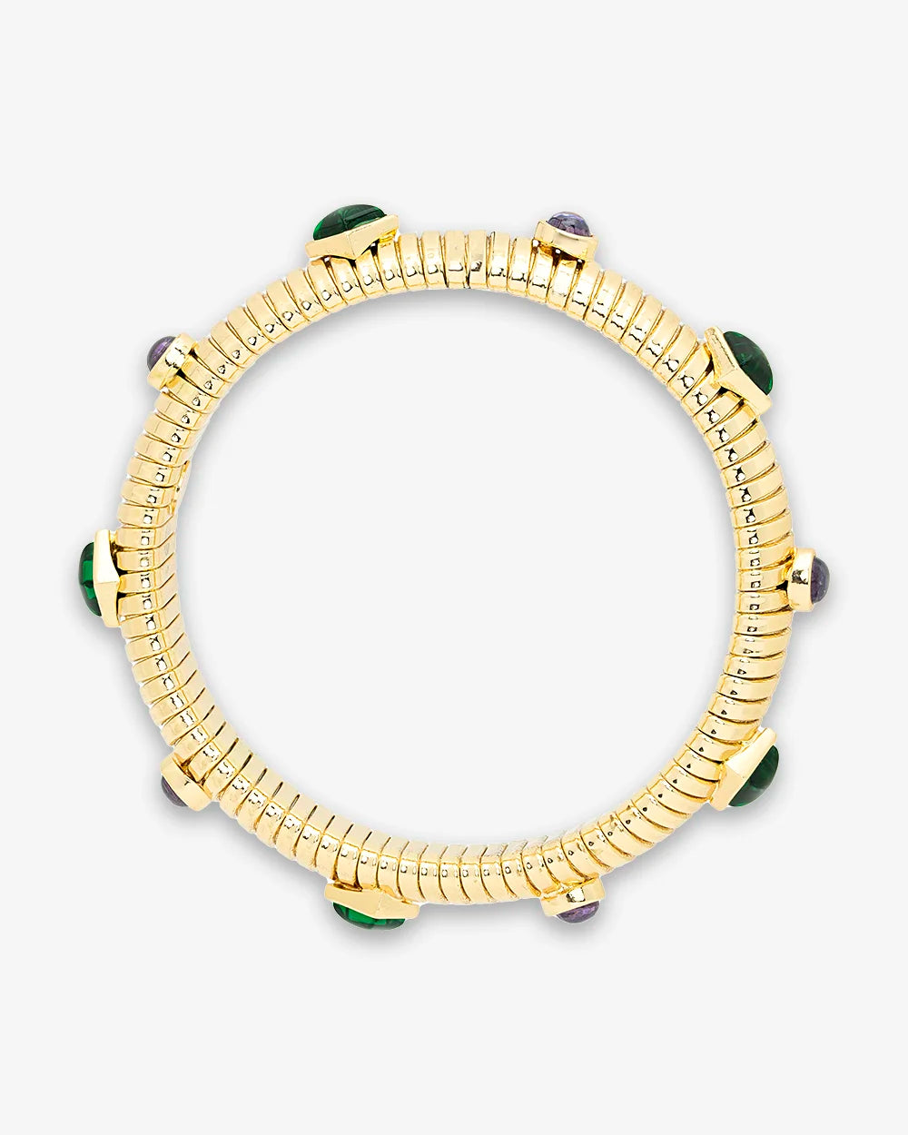 Snake Link Stretch Bangle with Stones