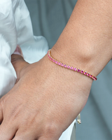 Pink Adjustable Box Chain Bracelet