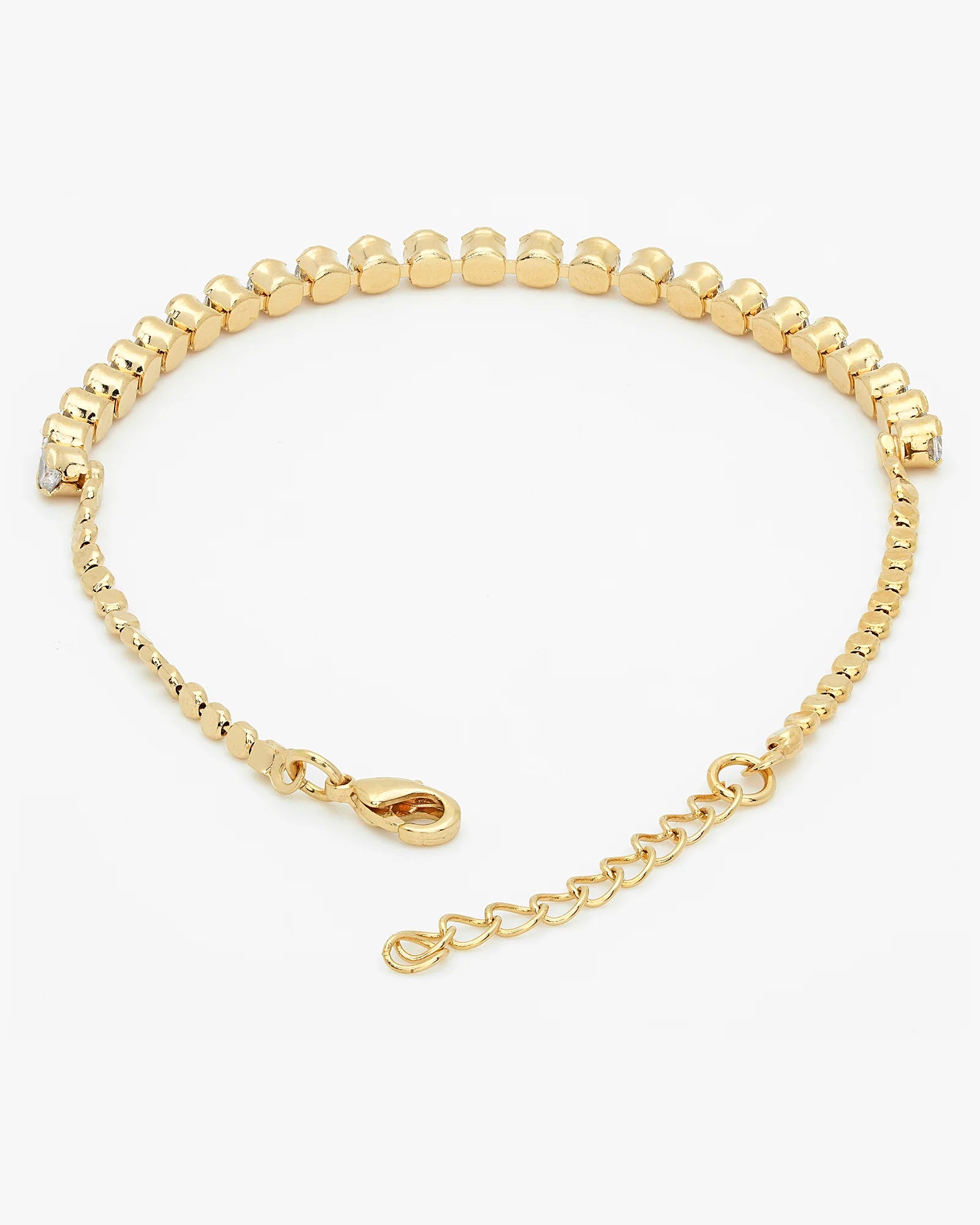 Tennis Disc Gold Bracelet Chain