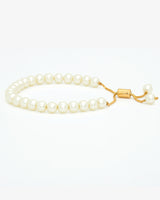 Elegant Pearl Adjustable Bracelet on Gold