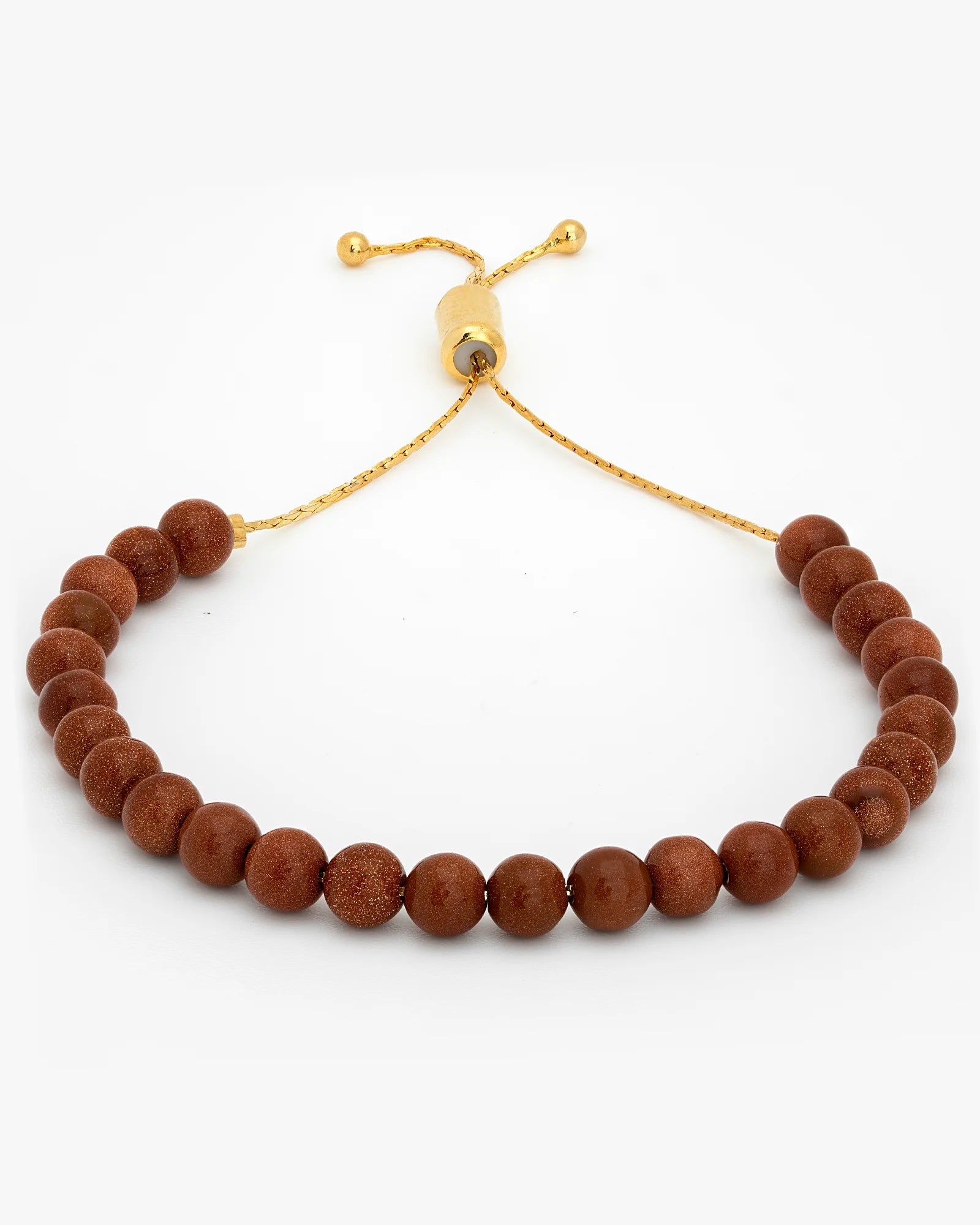 Brown Aventurine Bead Adjustable Bracelet