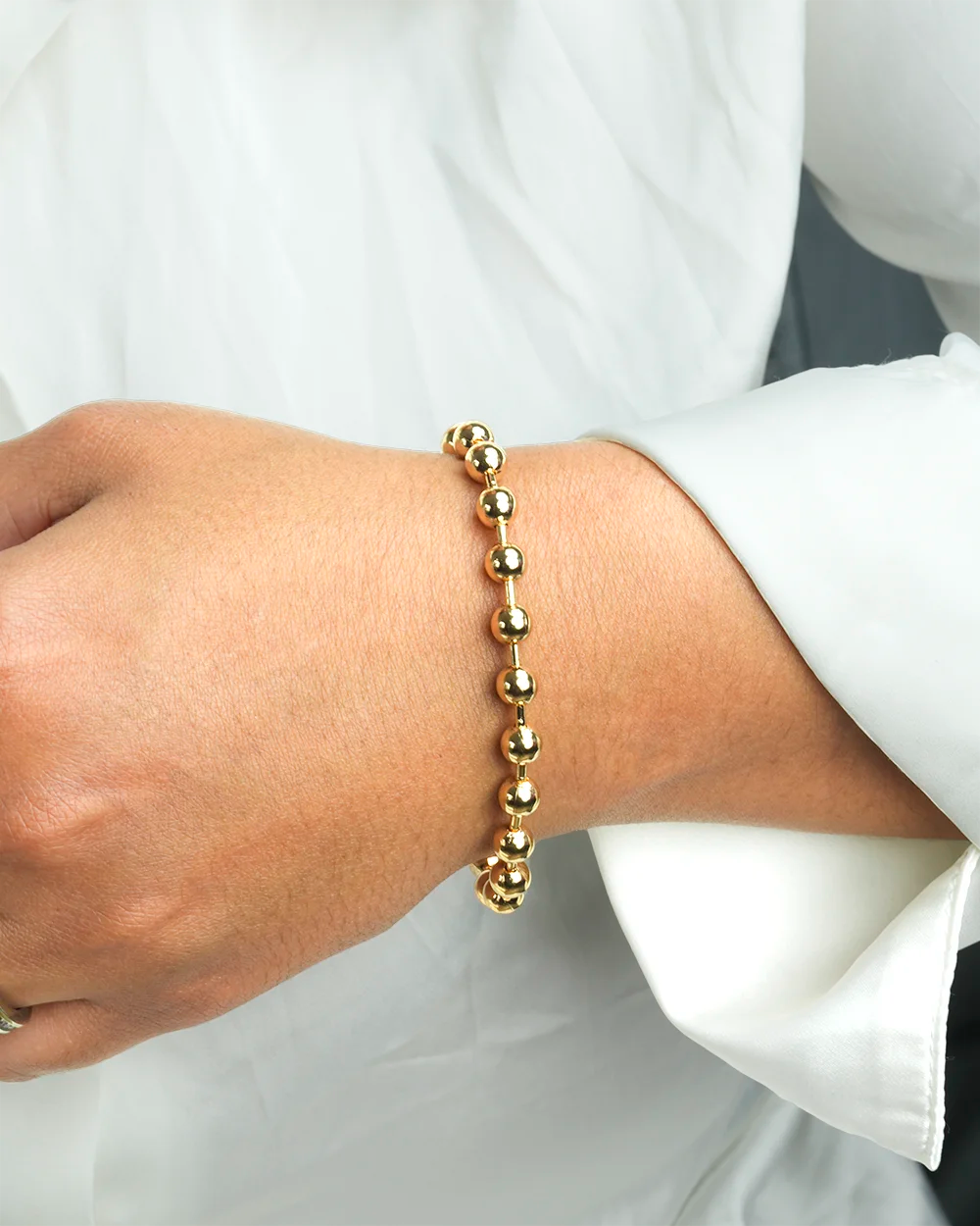 Gold Ball Chain Beaded Bracelet