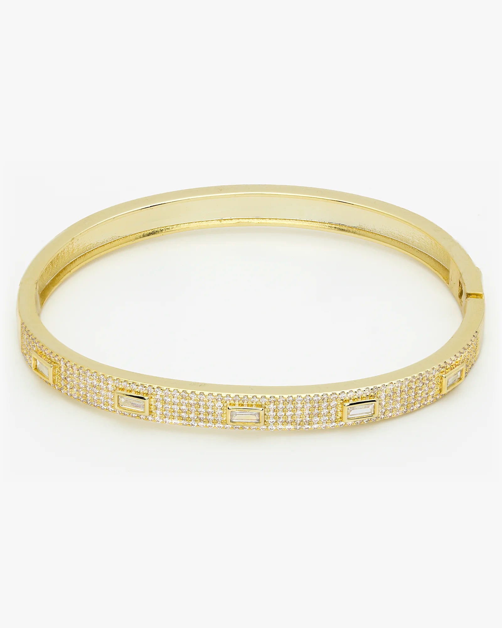 Stunning CZ Paved Bangle Bracelet for Any Occasion