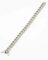 Cuban Curb Chain CZ Pave Rhodium Bracelet