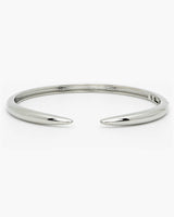 Claw Paved Stone Rhodium Bangle