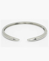 Claw Paved Stone Rhodium Bangle