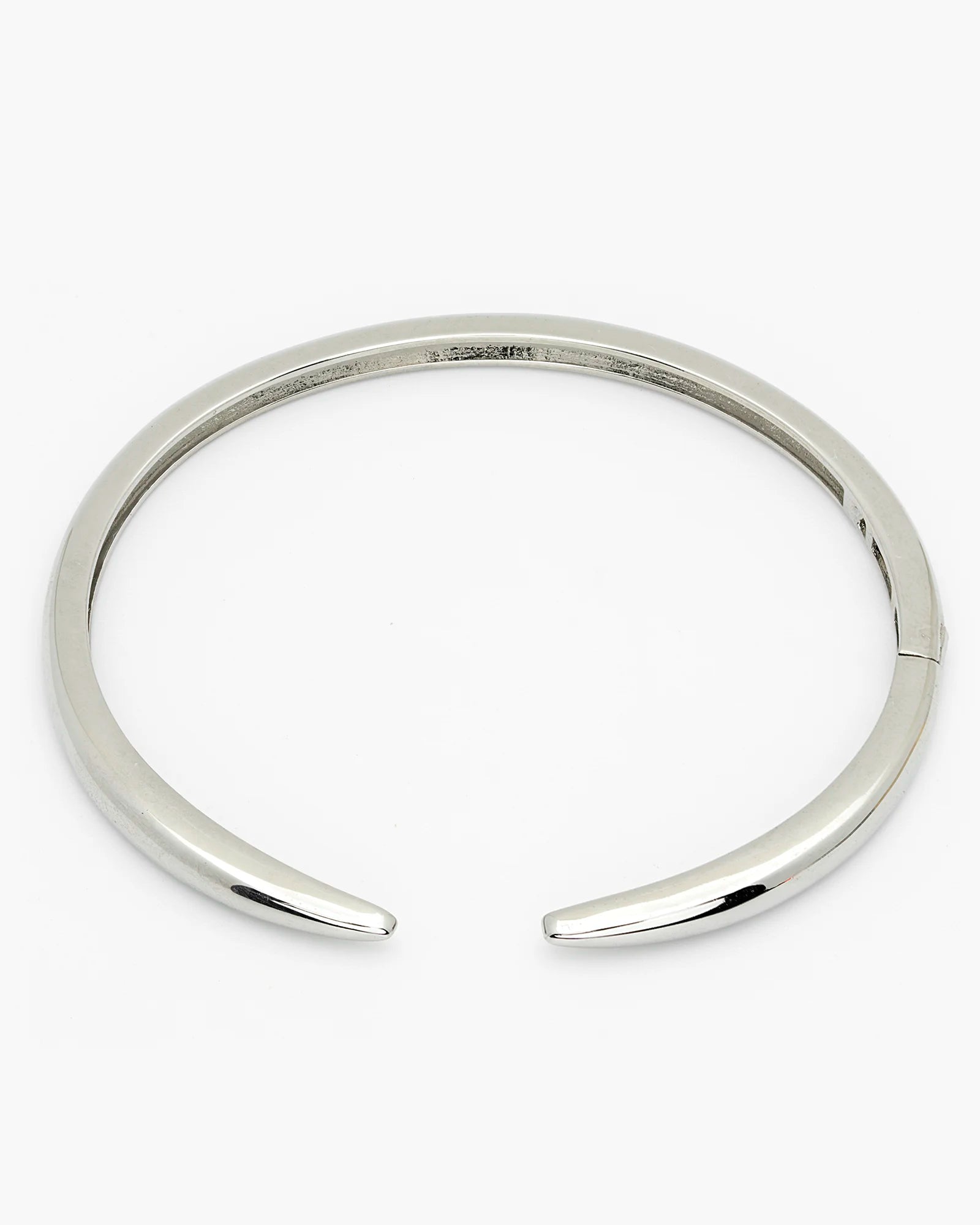 Claw Paved Stone Rhodium Bangle