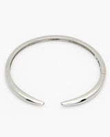 Claw Paved Stone Rhodium Bangle