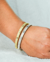 Paved Stone Bangle Bracelet for Effortless Style