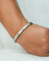 Paved Stone Bangle Bracelet for Effortless Style