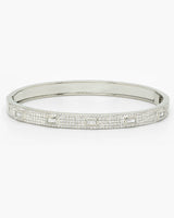 Paved Stone Bangle Bracelet for Effortless Style