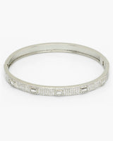 Paved Stone Bangle Bracelet for Effortless Style