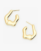 Modern Blended Abstract Gold Hoops