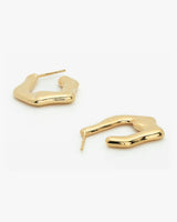 Modern Blended Abstract Gold Hoops