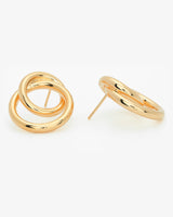 Plain Round Dual Style Intertwined Earrings.