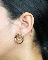 Plain Round Dual Style Intertwined Earrings.