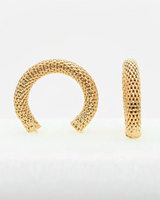 Mess Open Gold 18K Gold Hoops