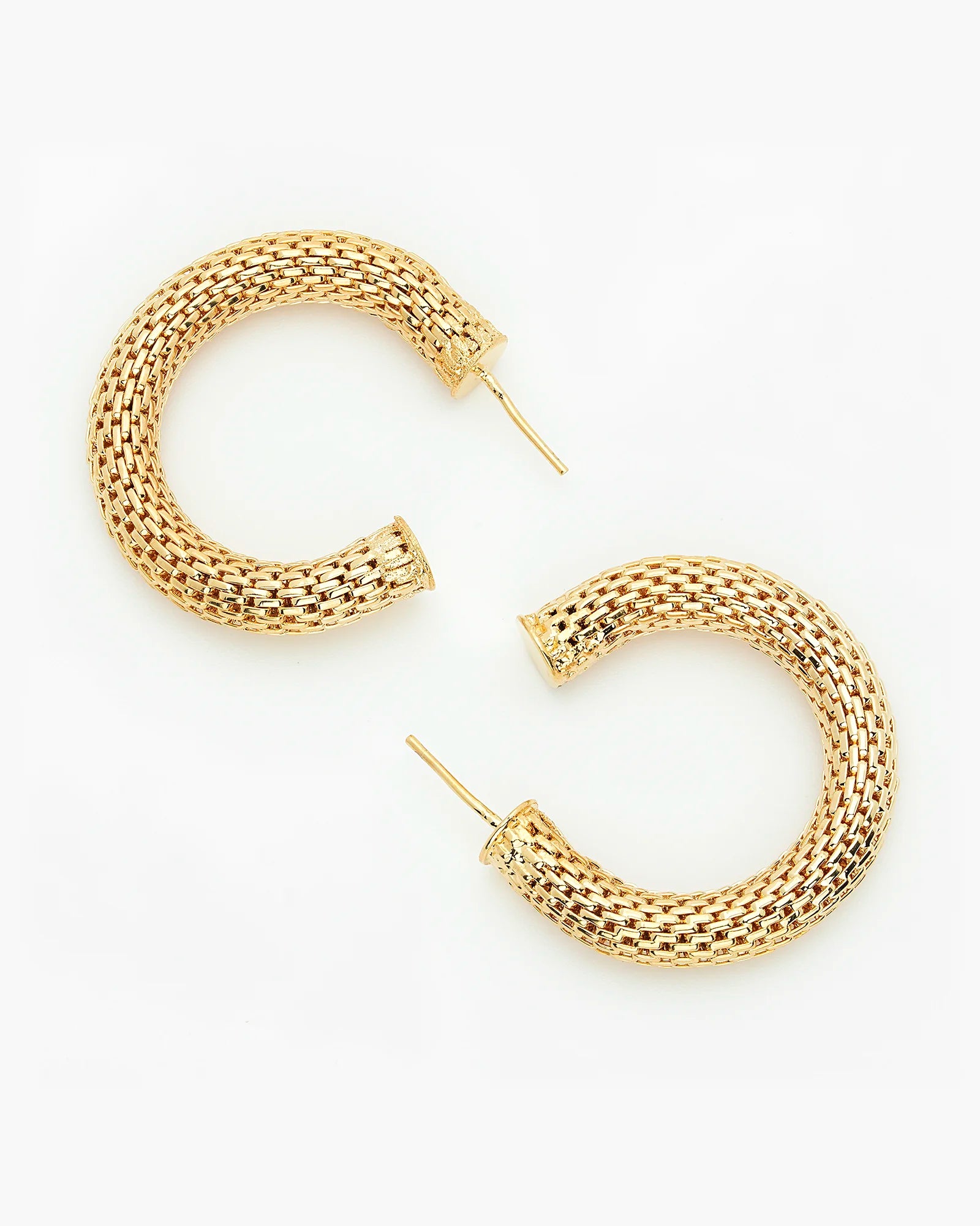 Mess Open Gold 18K Gold Hoops