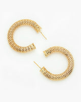 Mess Open Gold 18K Gold Hoops