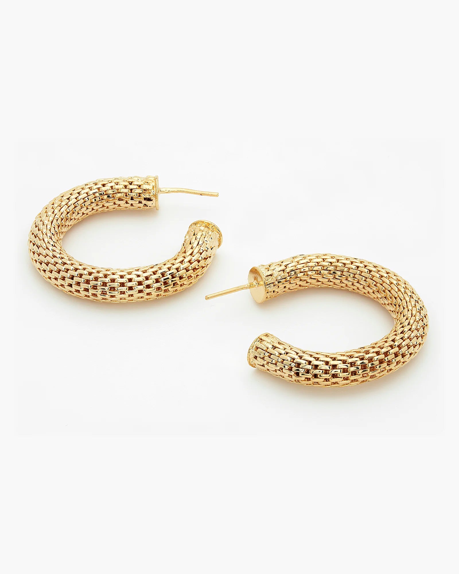 Mess Open Gold 18K Gold Hoops