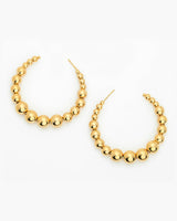 Elegant Gold Beaded Dangle Earrings