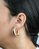 Model Chick Oval Open Hoop Earrings EG2400056