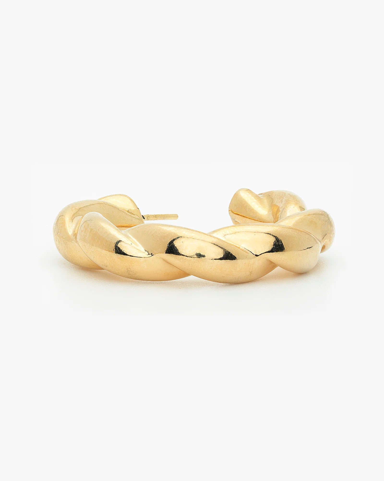 Stunning Gold Twisted Hoop Earrings