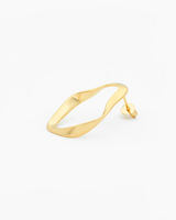 Abstract Gold Oval Drop Earrings EG25000240-Side