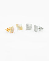 Sparkle Tilt Mini Silver Gold Studs Earrings EG25000242-two-tones