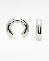 Bold and Stylish Thick Chunky Hoops in Rhodium Plated