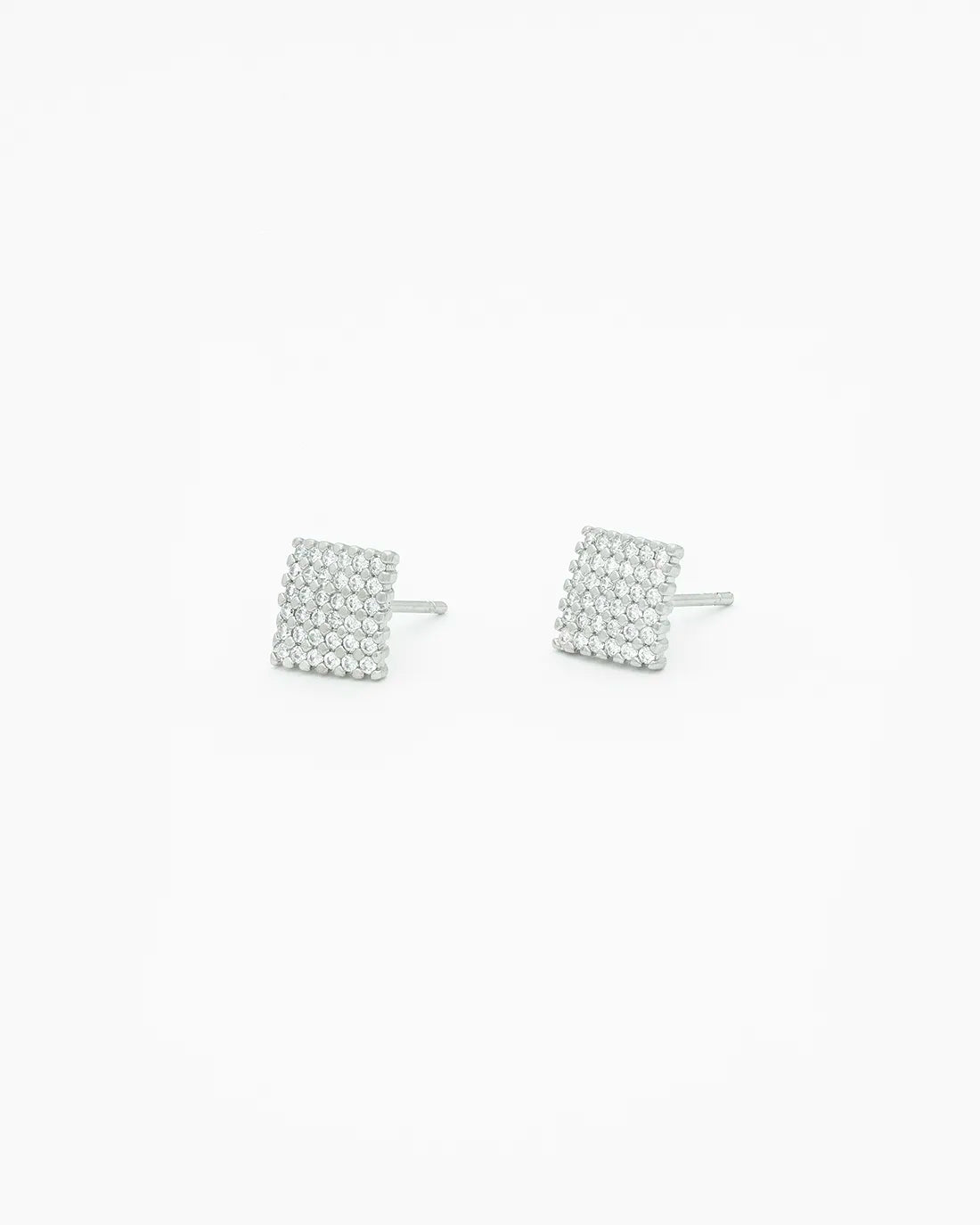 Sparkle Tilt Mini Rhodium Studs Earrings EG25000243-Main