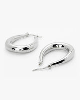 Chic Oval Thick Lever Back Hoop