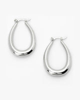 Chic Oval Thick Lever Back Hoop