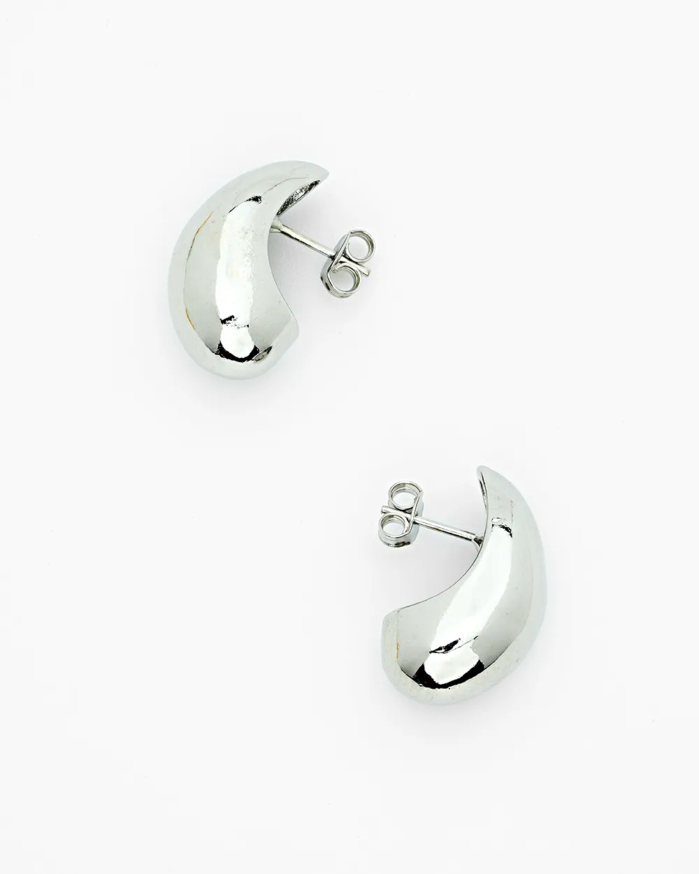 Main Curved Water Droplet rhodium plated ES2400051