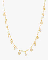 CZ Dangle Cable Gold Chain