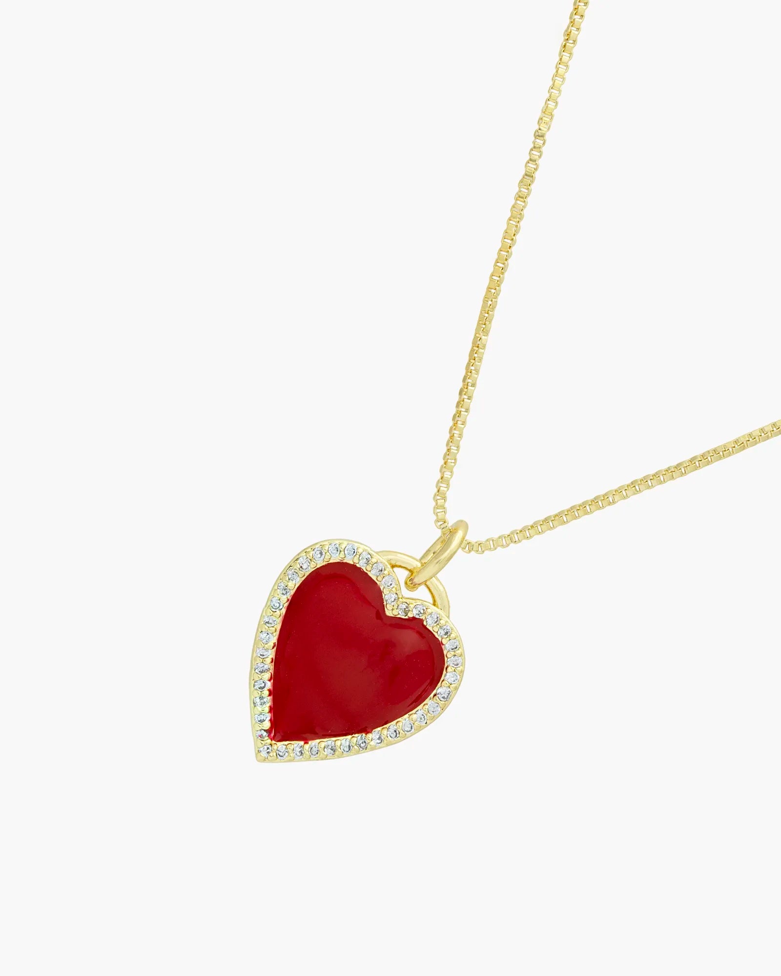 Elegant 18K Gold Heart Pendant Charms Necklace