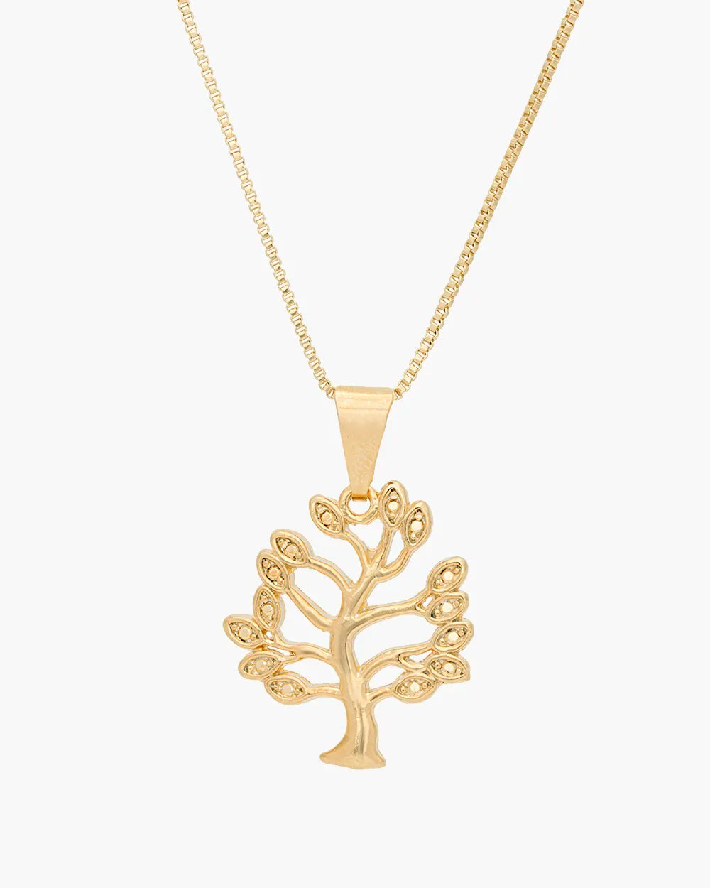 Tree of Life Pendant on a 1mm Box Chain