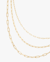 Triple Layered Chic Paperclip Chain choker Necklace