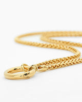 Elegant Wheat Chain Necklace in 18K Gold