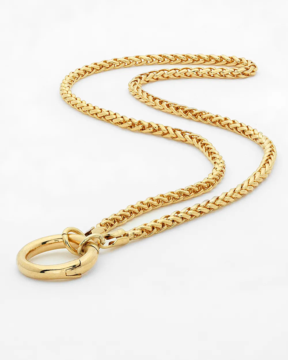 Elegant Wheat Chain Necklace in 18K Gold