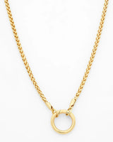 Elegant Wheat Chain Necklace in 18K Gold