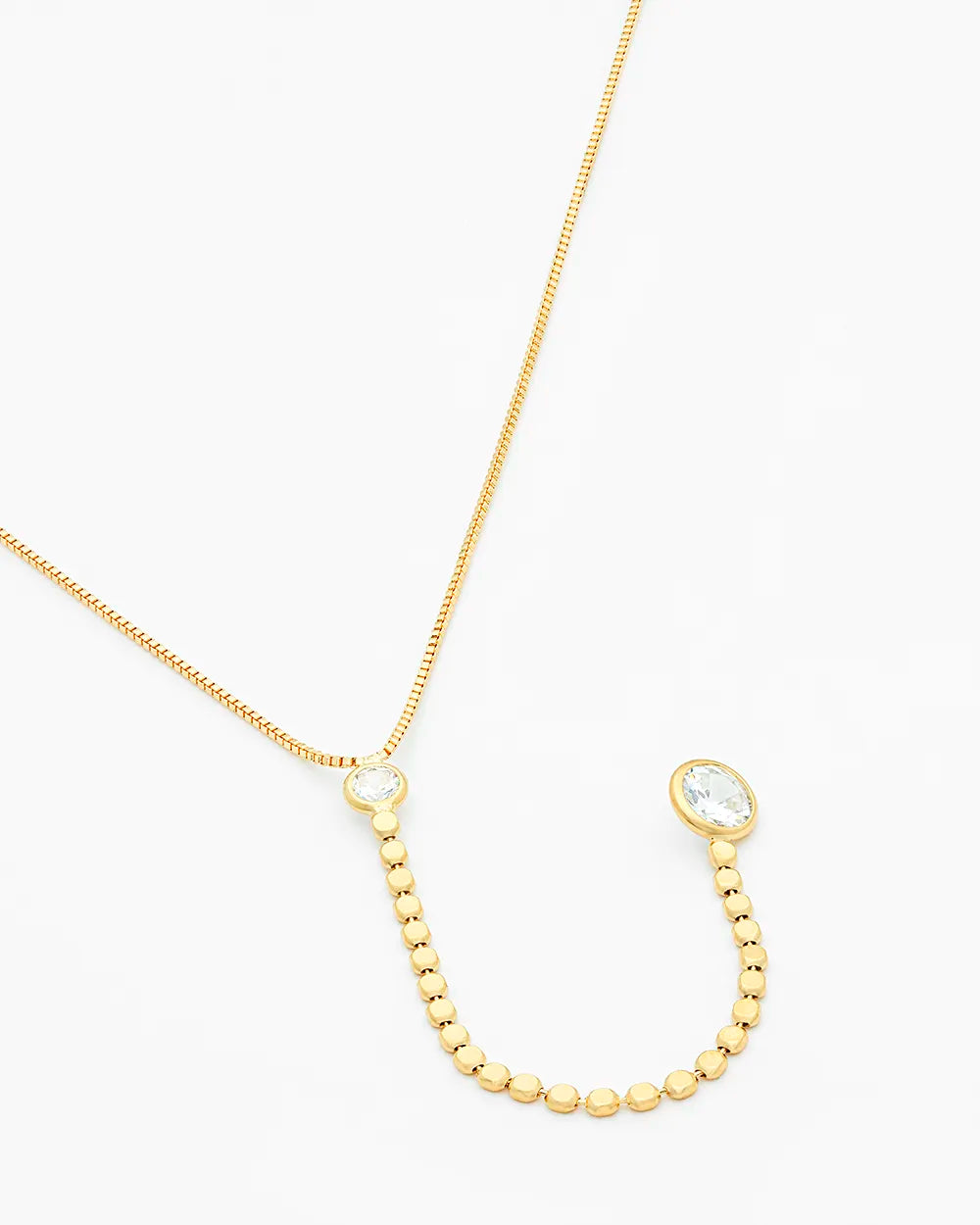 Dazzling CZ Dangle Necklace NG2500057 Side
