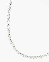 Heart Bezel Zirconia Tennis Necklace.