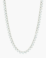 Heart Bezel Zirconia Tennis Necklace.