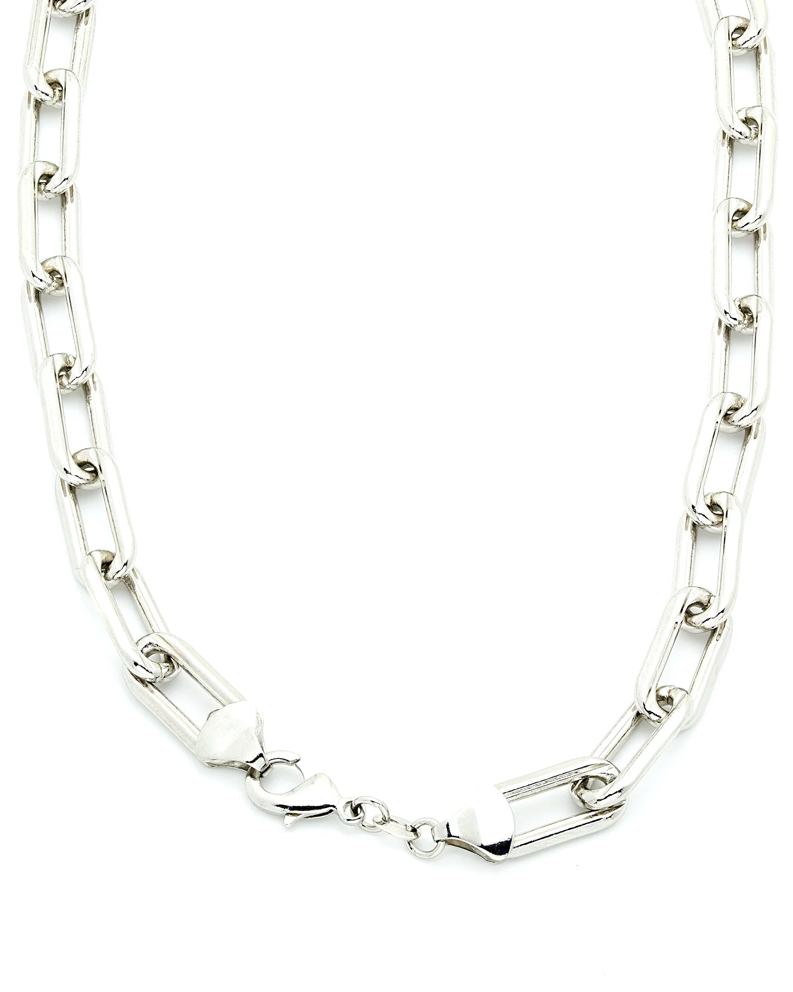 Rhodium 24MM Paperclip Chain