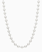 Stylish Bead Link Rhodium Chain Rhodium