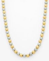 Two Toned Gold & Rhodium Beaded Choker